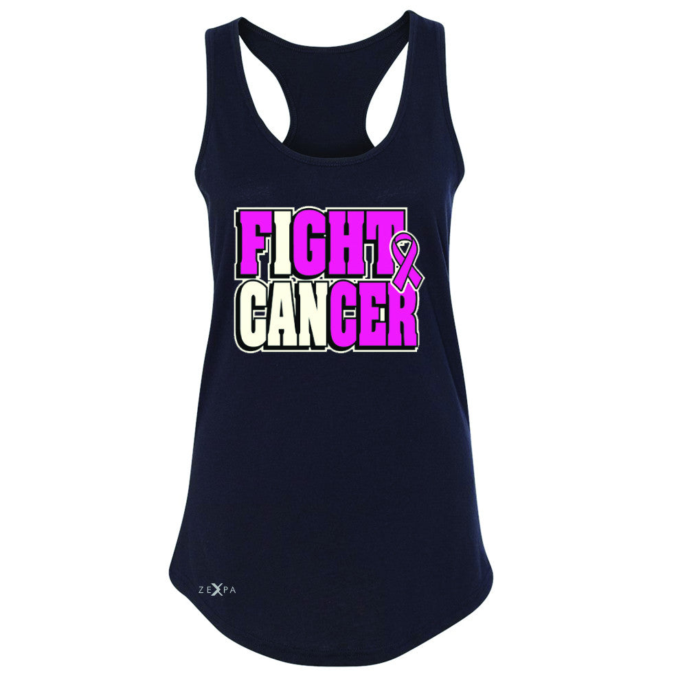 Fight Cancer I CAN Women's Racerback Breast Cancer Sleeveless - Zexpa Apparel - 1