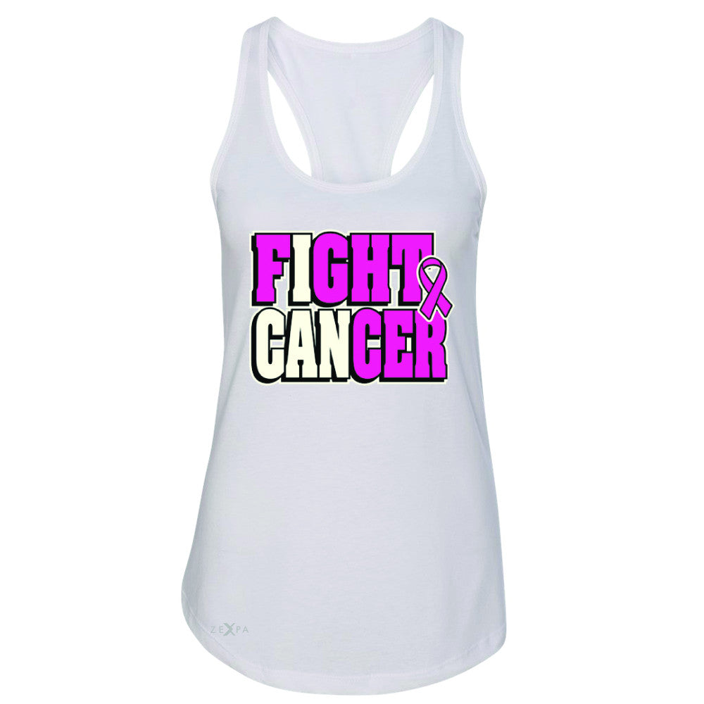 Fight Cancer I CAN Women's Racerback Breast Cancer Sleeveless - Zexpa Apparel - 4