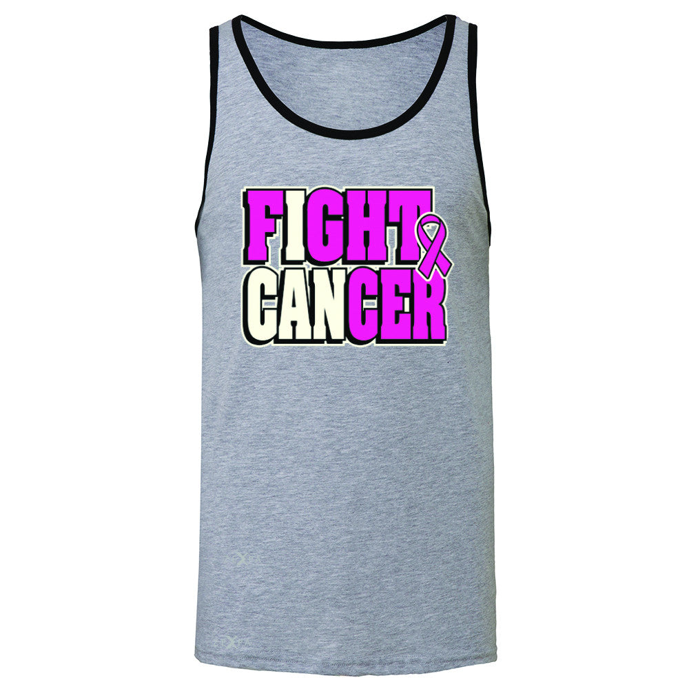 Fight Cancer I CAN Men's Jersey Tank Breast Cancer Sleeveless - Zexpa Apparel - 2