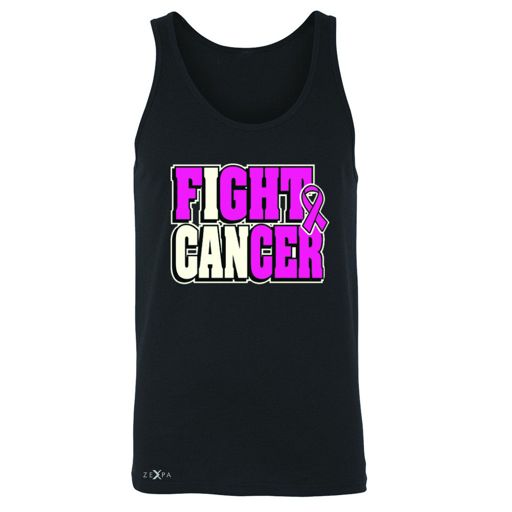 Fight Cancer I CAN Men's Jersey Tank Breast Cancer Sleeveless - Zexpa Apparel