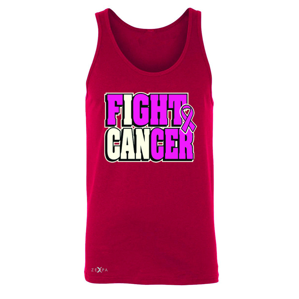 Fight Cancer I CAN Men's Jersey Tank Breast Cancer Sleeveless - Zexpa Apparel - 4
