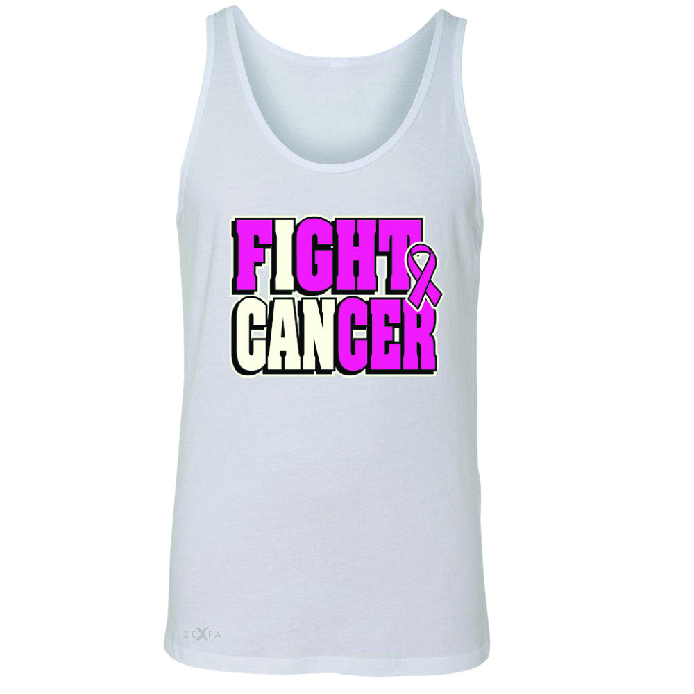 Fight Cancer I CAN Men's Jersey Tank Breast Cancer Sleeveless - Zexpa Apparel - 5
