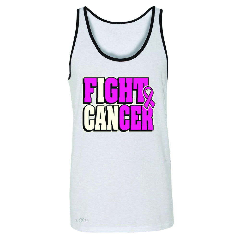 Fight Cancer I CAN Men's Jersey Tank Breast Cancer Sleeveless - Zexpa Apparel - 6