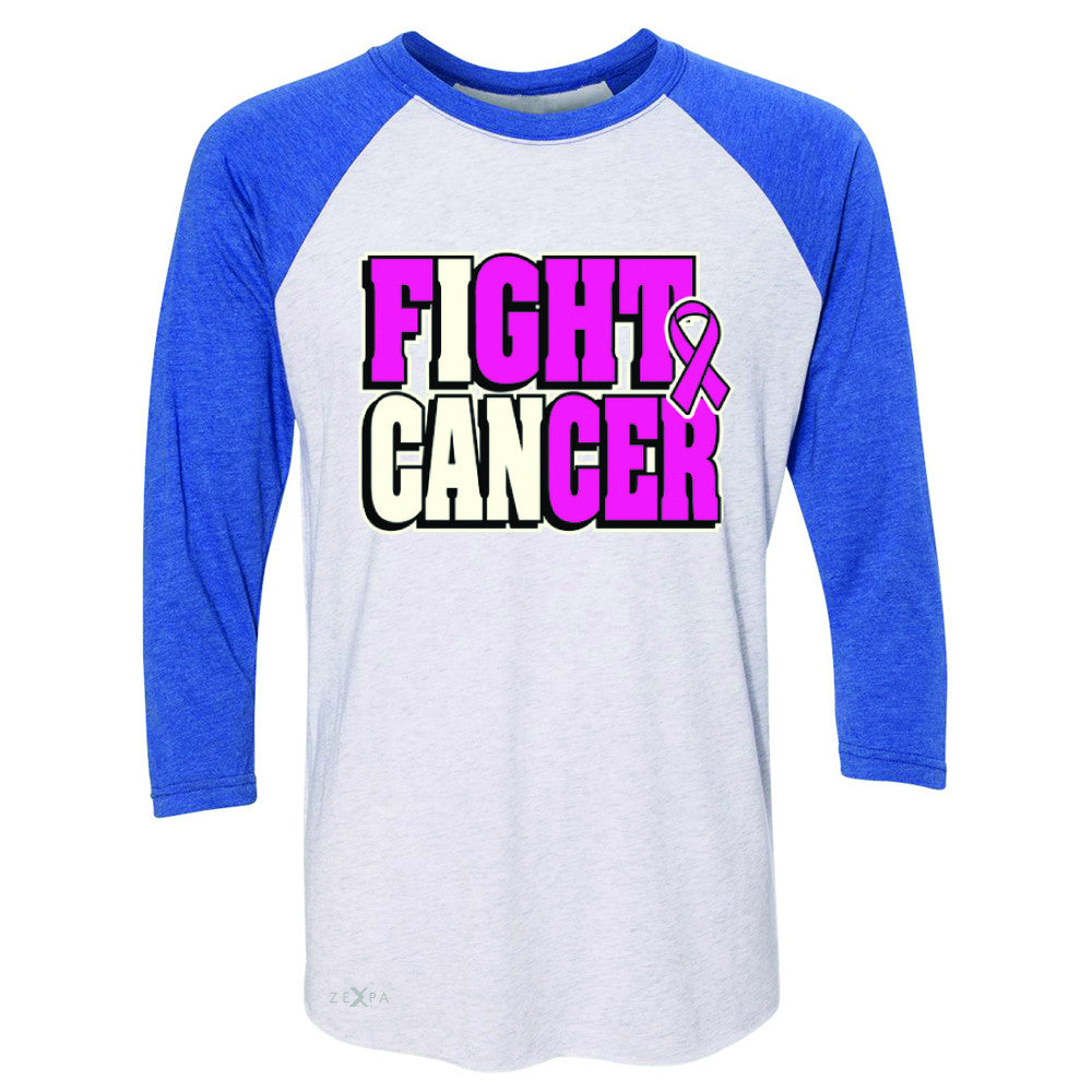 Fight Cancer I CAN 3/4 Sleevee Raglan Tee Breast Cancer Tee - Zexpa Apparel - 3