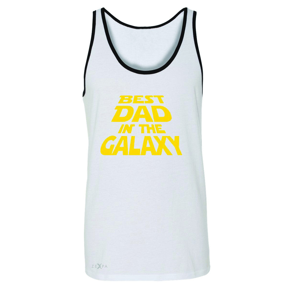 Best Dad In The Galaxy Men's Jersey Tank Father's Day Sleeveless - Zexpa Apparel Halloween Christmas Shirts