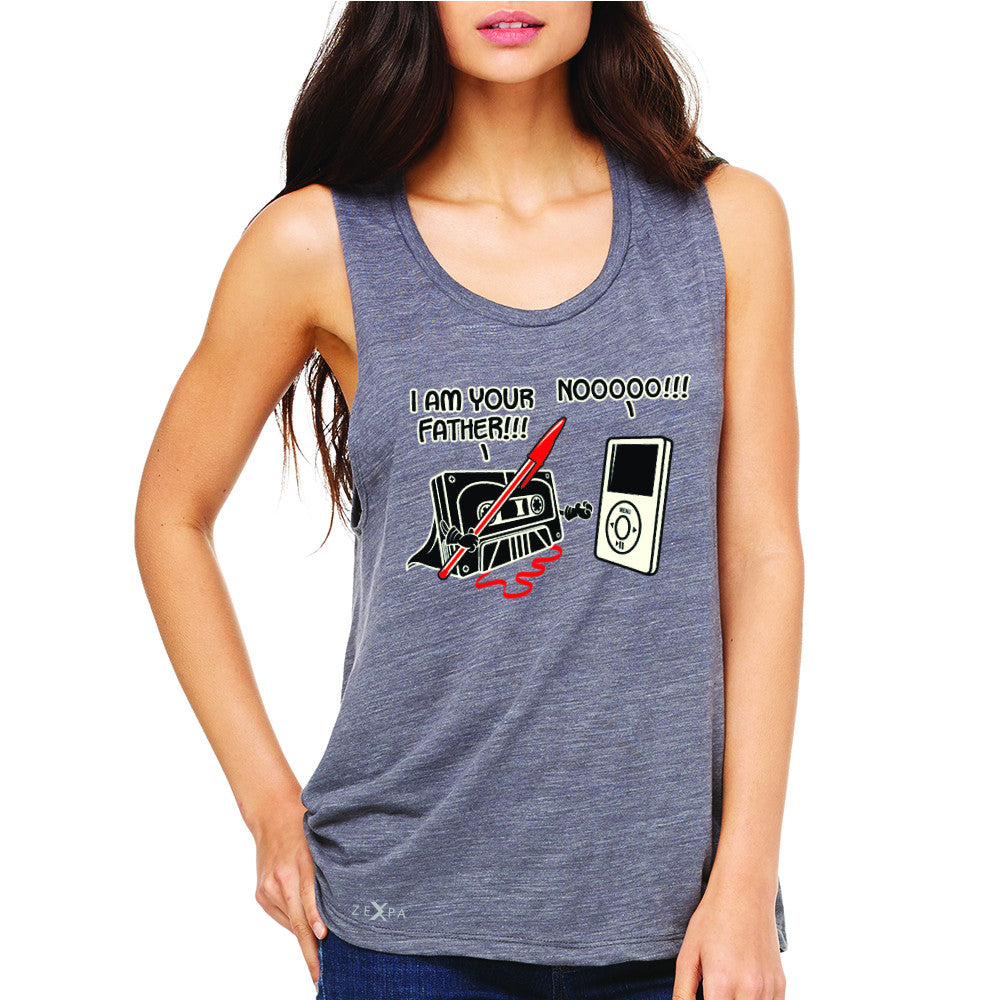 I'm Your Father - Cassette iPod SW Women's Muscle Tee Father's Day Sleeveless - Zexpa Apparel - 2