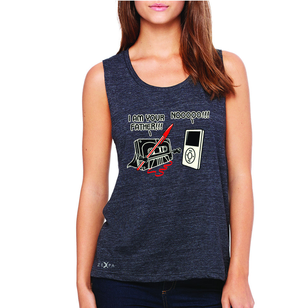 I'm Your Father - Cassette iPod SW Women's Muscle Tee Father's Day Sleeveless - Zexpa Apparel - 1