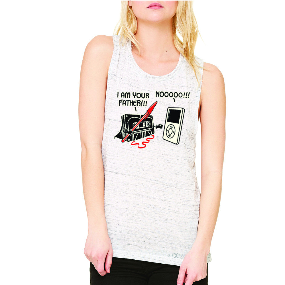 I'm Your Father - Cassette iPod SW Women's Muscle Tee Father's Day Sleeveless - Zexpa Apparel - 5