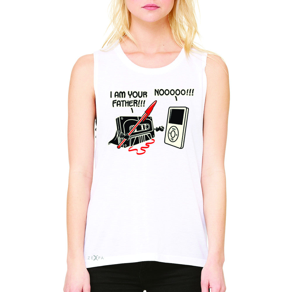 I'm Your Father - Cassette iPod SW Women's Muscle Tee Father's Day Sleeveless - Zexpa Apparel - 6