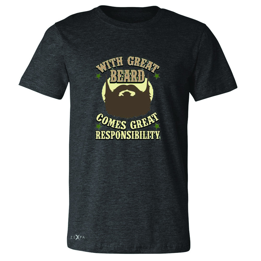 With Great Beard Comes Great Responsibility Men's T-shirt Fun Tee - Zexpa Apparel - 2