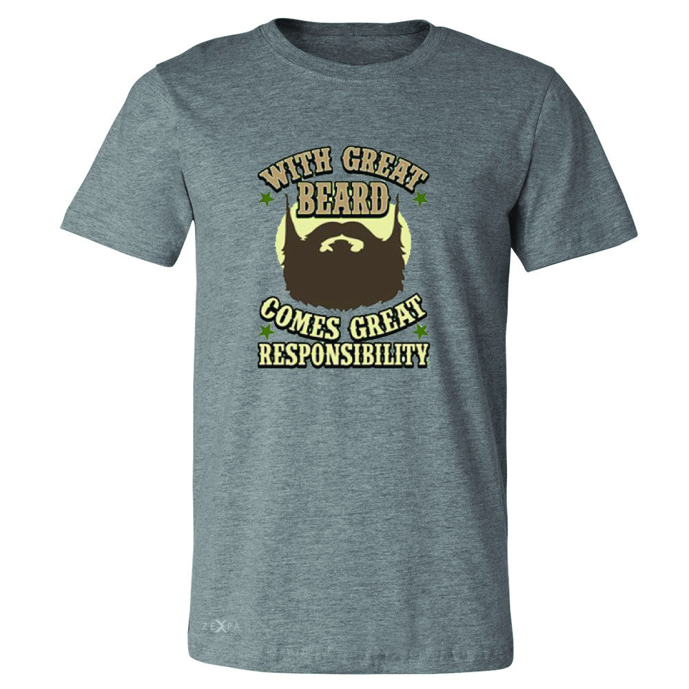 With Great Beard Comes Great Responsibility Men's T-shirt Fun Tee - Zexpa Apparel - 3