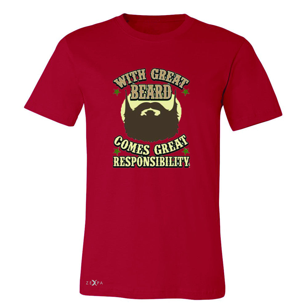 With Great Beard Comes Great Responsibility Men's T-shirt Fun Tee - Zexpa Apparel - 5