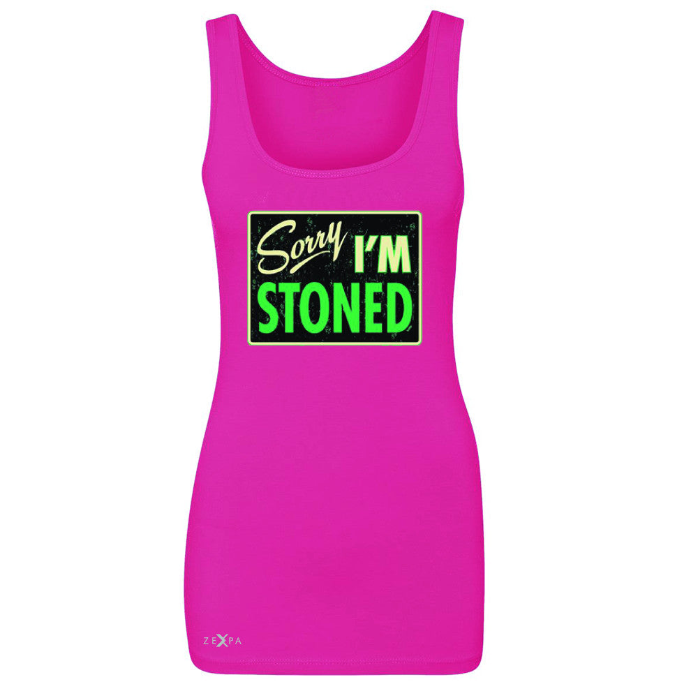 I'm Stoned Weed Smoker Women's Tank Top Fun Sleeveless - Zexpa Apparel - 2