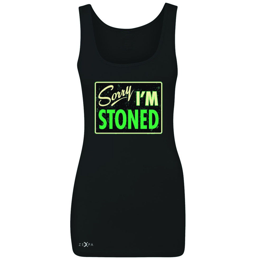 I'm Stoned Weed Smoker Women's Tank Top Fun Sleeveless - Zexpa Apparel - 1