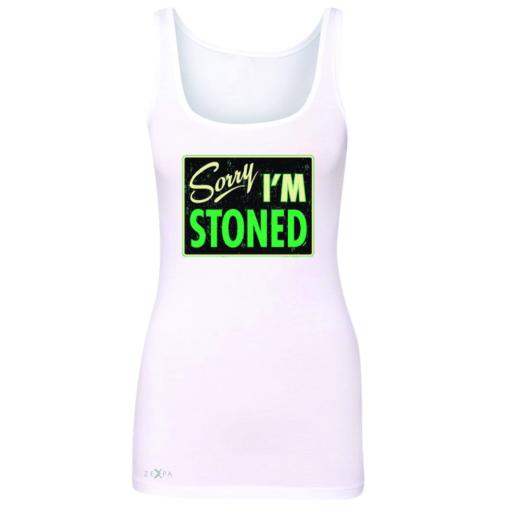 I'm Stoned Weed Smoker Women's Tank Top Fun Sleeveless - Zexpa Apparel - 4