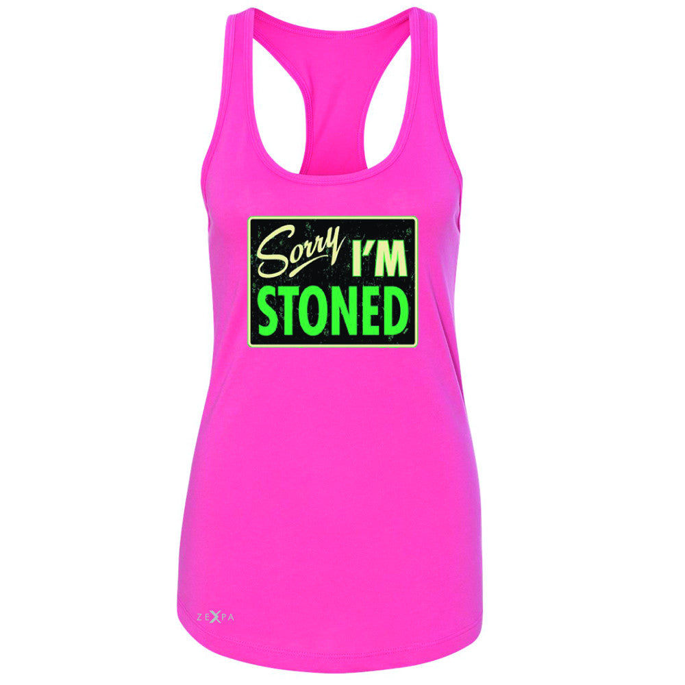 I'm Stoned Weed Smoker Women's Racerback Fun Sleeveless - Zexpa Apparel - 2