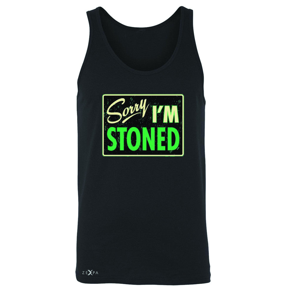 I'm Stoned Weed Smoker Men's Jersey Tank Fun Sleeveless - Zexpa Apparel - 1