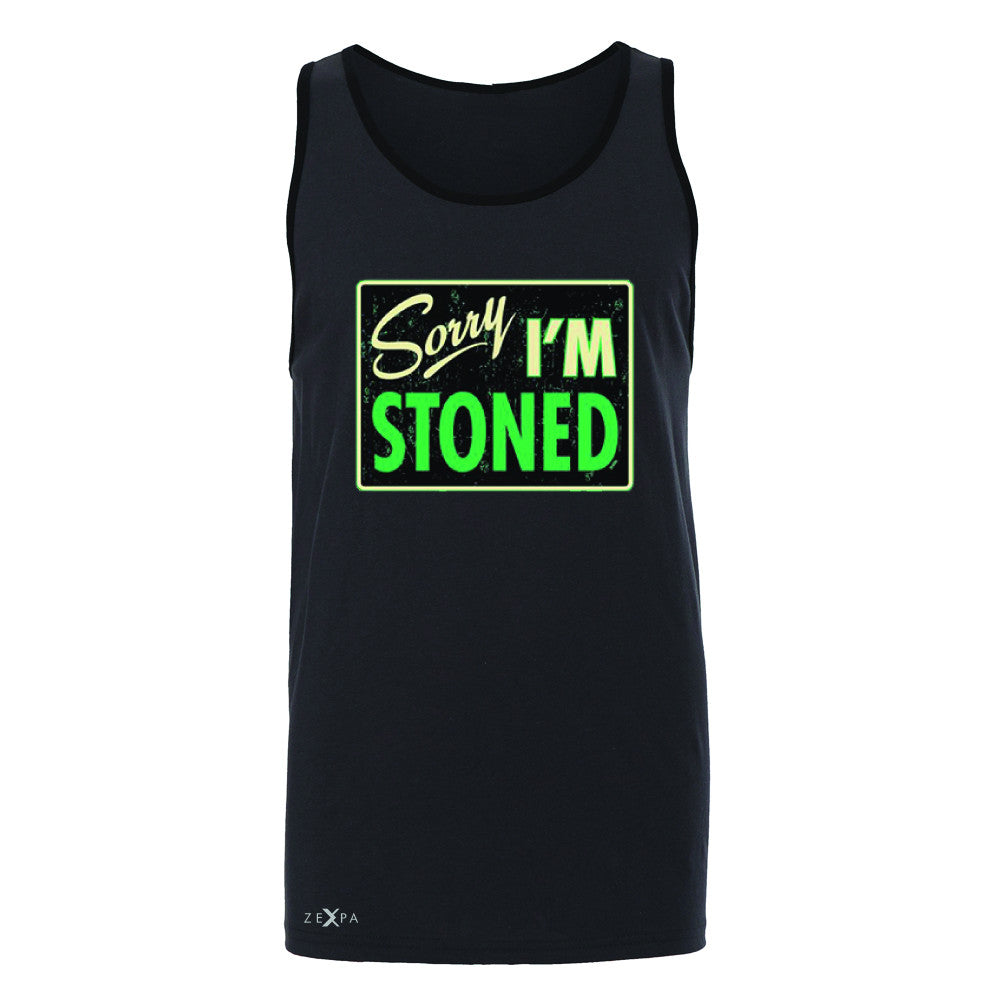 I'm Stoned Weed Smoker Men's Jersey Tank Fun Sleeveless - Zexpa Apparel - 3
