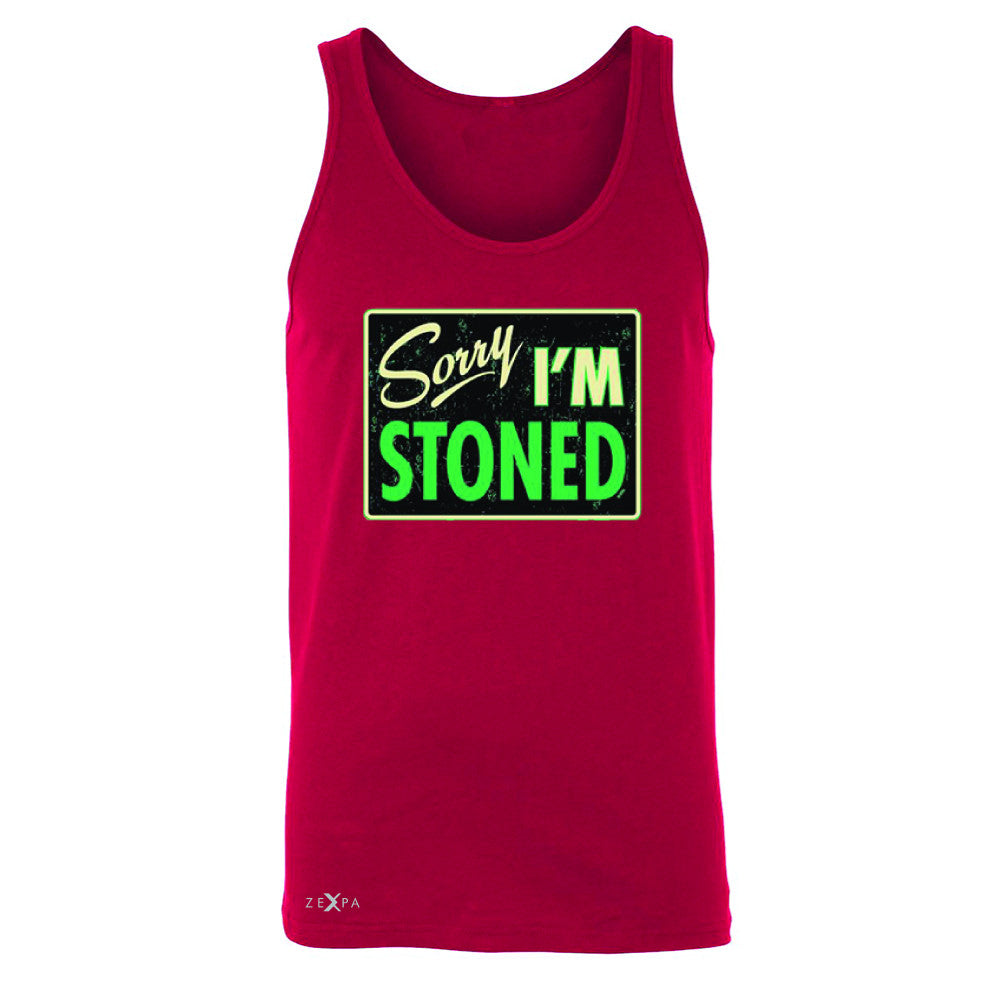 I'm Stoned Weed Smoker Men's Jersey Tank Fun Sleeveless - Zexpa Apparel - 4
