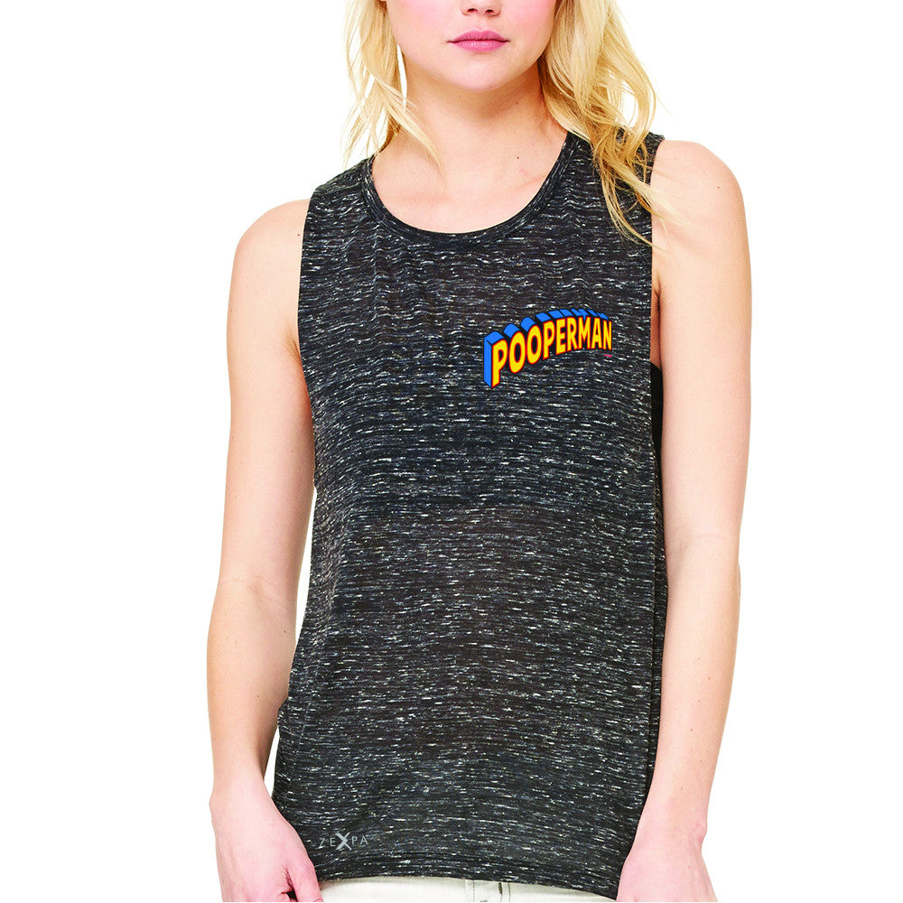 Pooperman - Proud to Be Women's Muscle Tee Funny Gift Friend Sleeveless - Zexpa Apparel - 3
