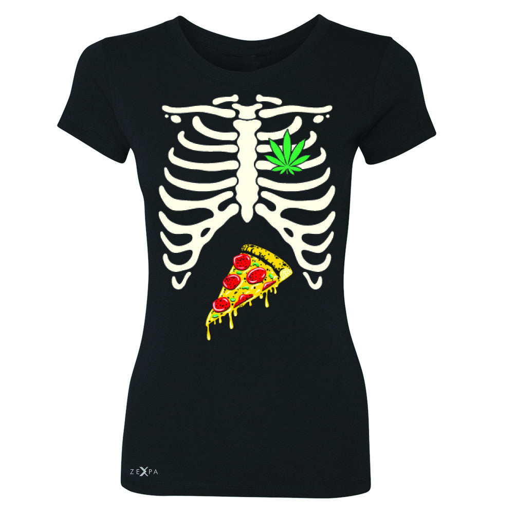 Rib Cage Weed Pizza Muchies Women's T-shirt Funny Gift Friend Tee - Zexpa Apparel - 1