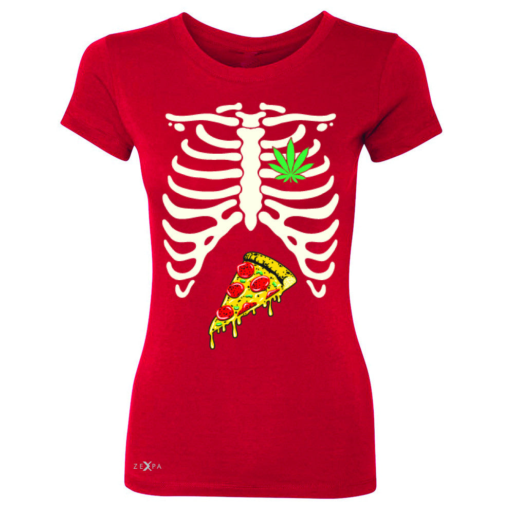 Rib Cage Weed Pizza Muchies Women's T-shirt Funny Gift Friend Tee - Zexpa Apparel - 4