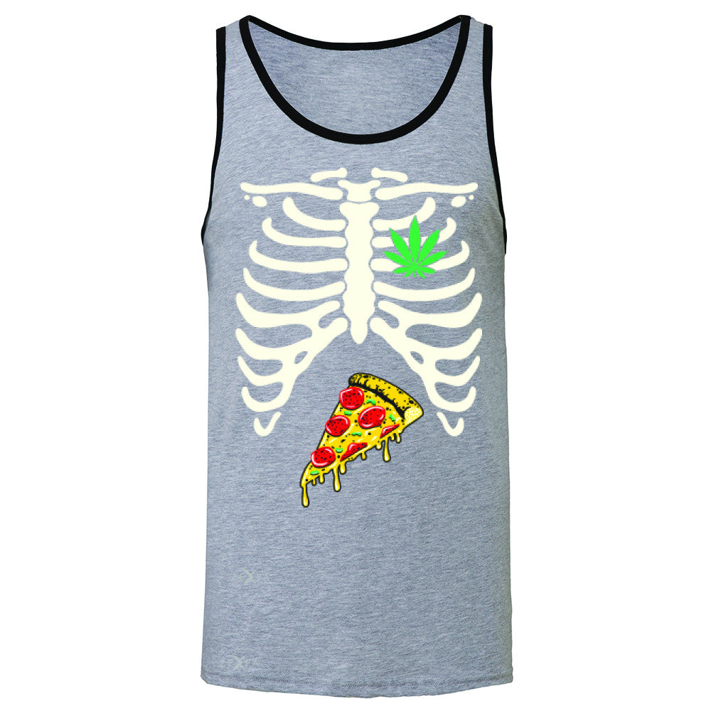 Rib Cage Weed Pizza Muchies Men's Jersey Tank Funny Gift Friend Sleeveless - Zexpa Apparel - 2