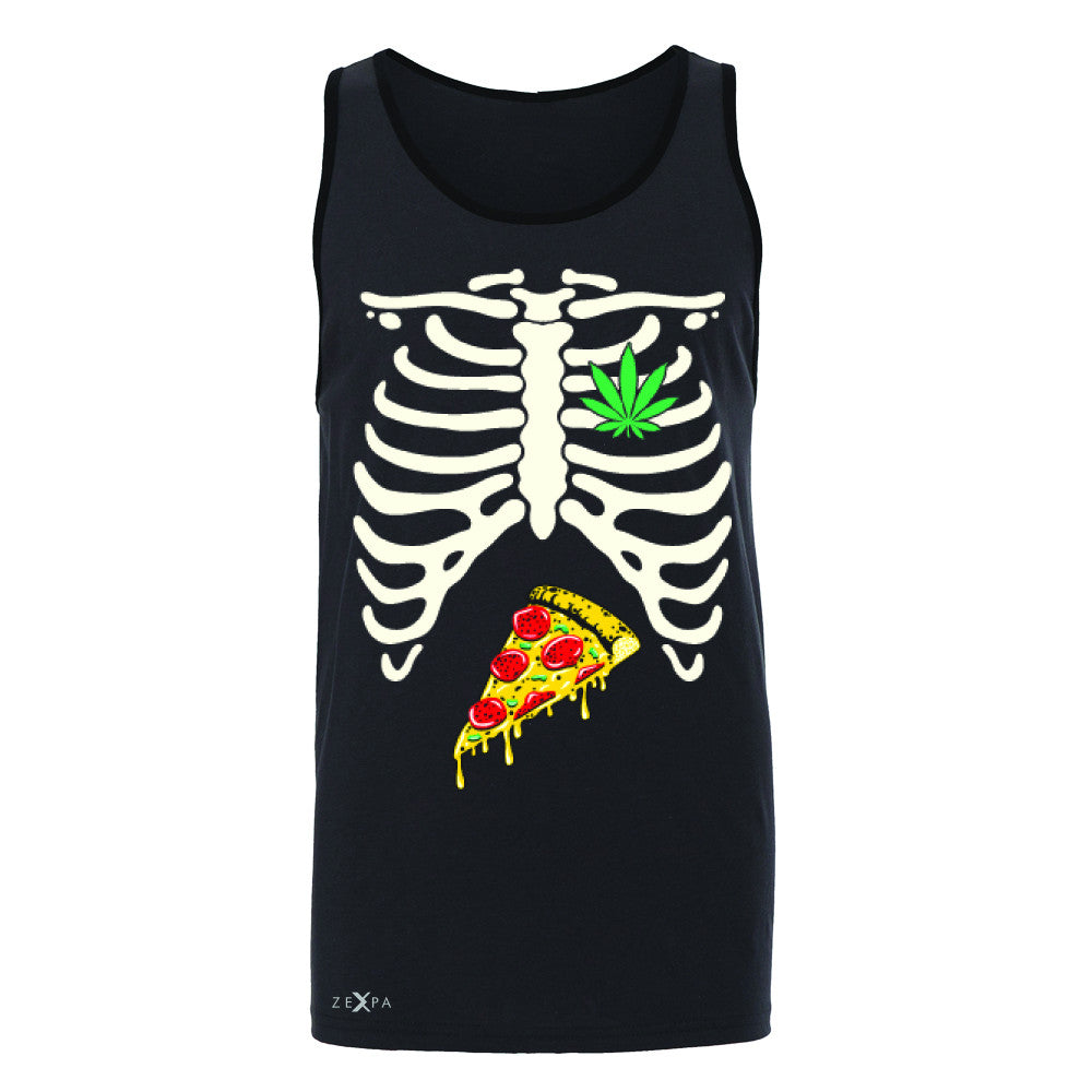 Rib Cage Weed Pizza Muchies Men's Jersey Tank Funny Gift Friend Sleeveless - Zexpa Apparel - 3