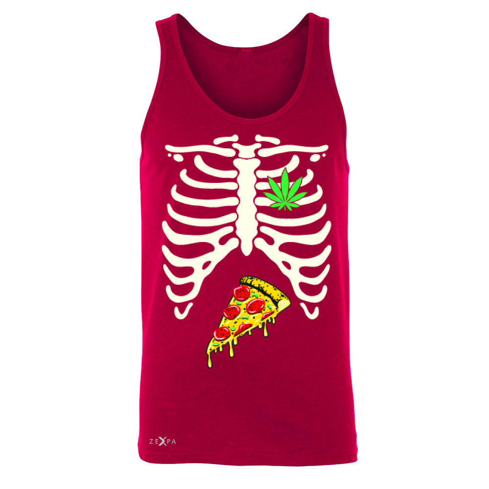 Rib Cage Weed Pizza Muchies Men's Jersey Tank Funny Gift Friend Sleeveless - Zexpa Apparel - 4