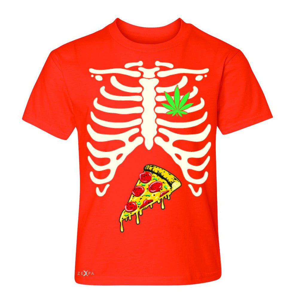 Rib Cage Weed Pizza Muchies Youth T-shirt Funny Gift Friend Tee - Zexpa Apparel - 2
