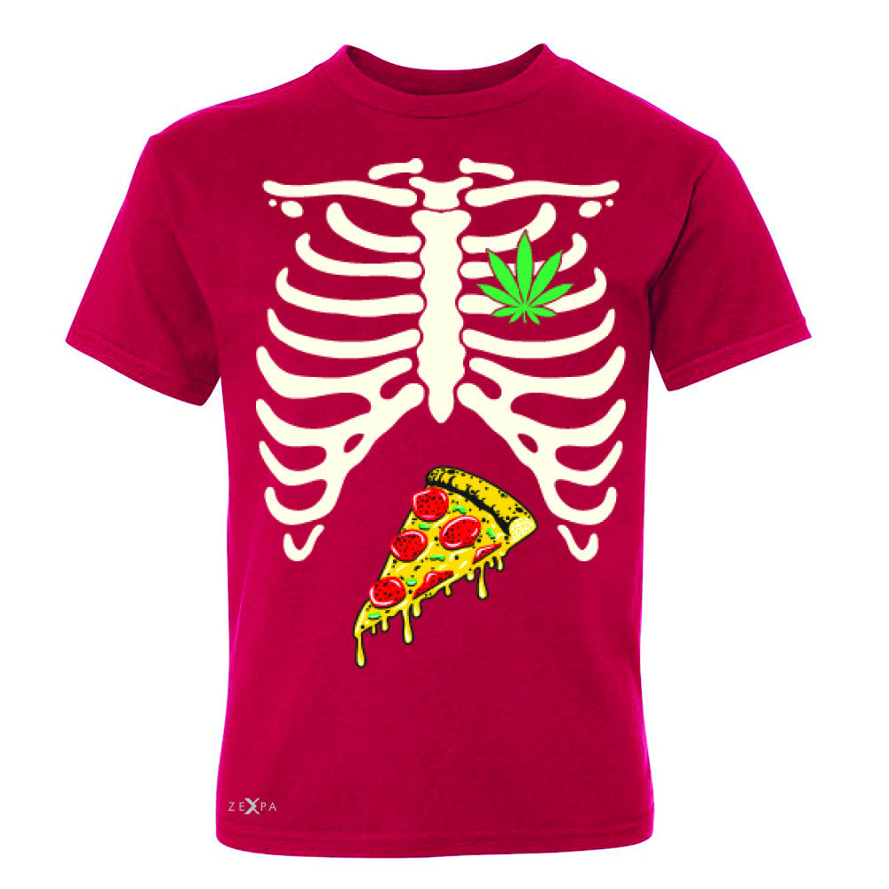 Rib Cage Weed Pizza Muchies Youth T-shirt Funny Gift Friend Tee - Zexpa Apparel - 4
