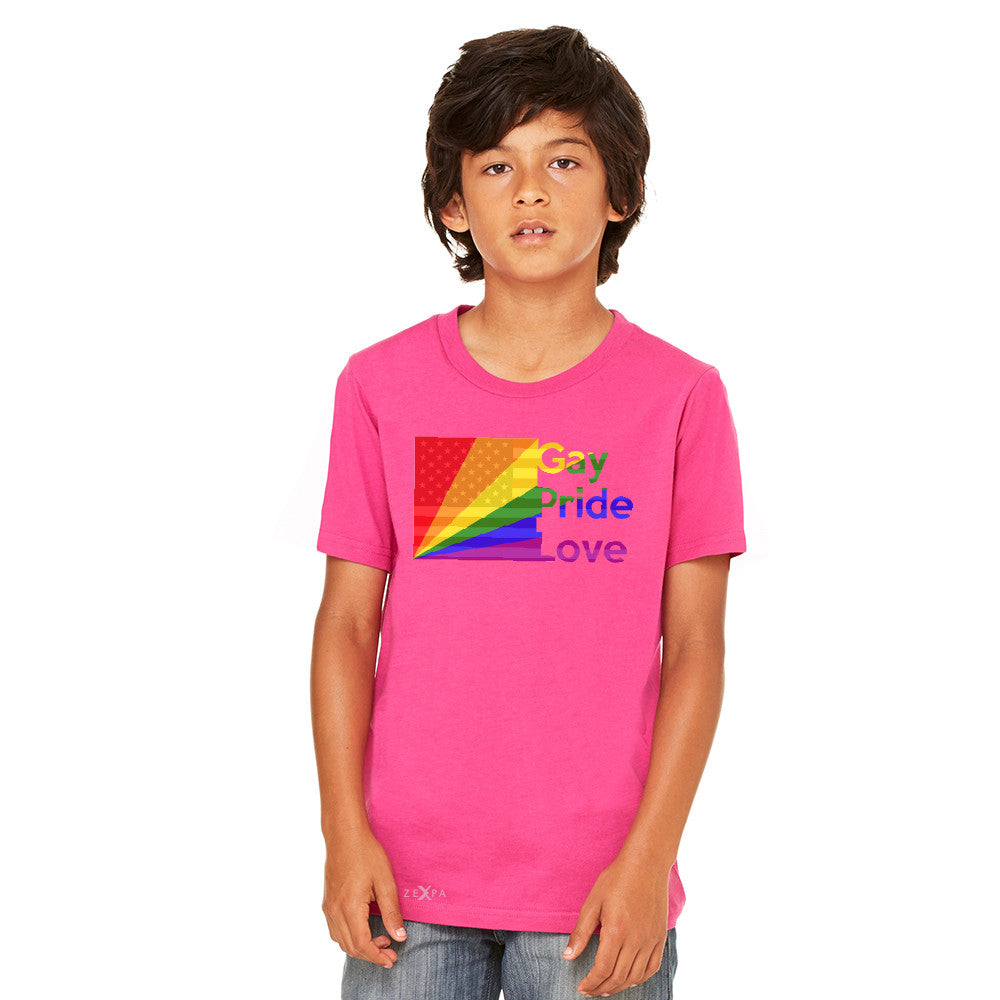 Zexpa Apparel™ American - Rainbow Flag  Gay Pride Love Youth T-shirt Pride Tee - Zexpa Apparel Halloween Christmas Shirts
