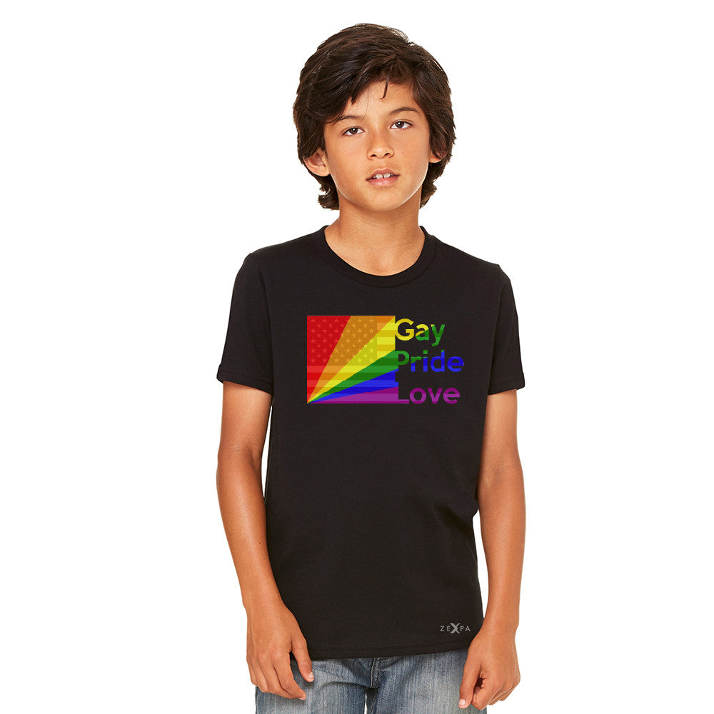 Zexpa Apparel™ American - Rainbow Flag  Gay Pride Love Youth T-shirt Pride Tee - Zexpa Apparel Halloween Christmas Shirts