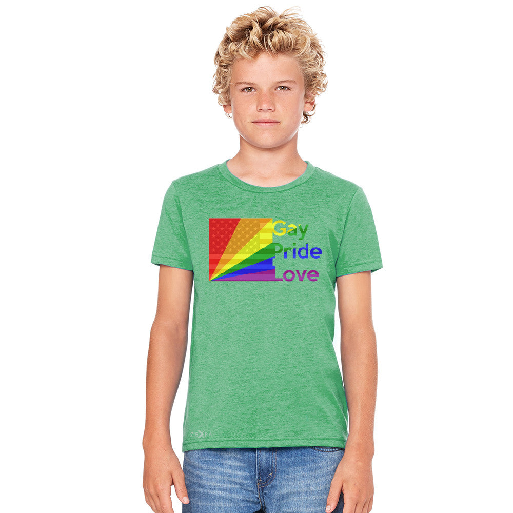 Zexpa Apparel™ American - Rainbow Flag  Gay Pride Love Youth T-shirt Pride Tee - Zexpa Apparel Halloween Christmas Shirts