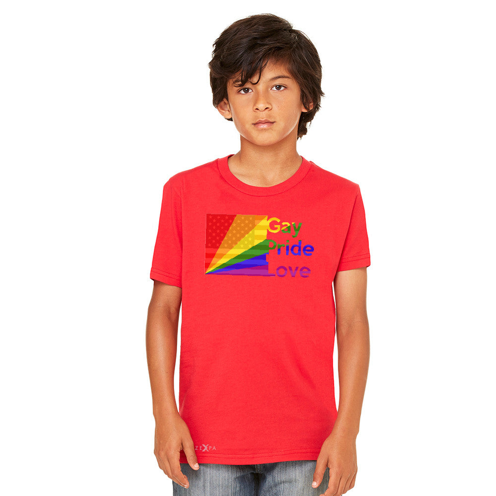 Zexpa Apparel™ American - Rainbow Flag  Gay Pride Love Youth T-shirt Pride Tee - Zexpa Apparel Halloween Christmas Shirts