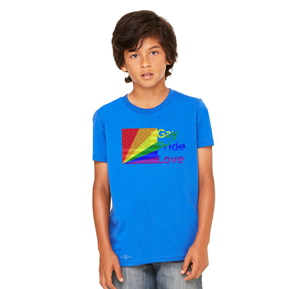 Zexpa Apparel™ American - Rainbow Flag  Gay Pride Love Youth T-shirt Pride Tee - Zexpa Apparel Halloween Christmas Shirts
