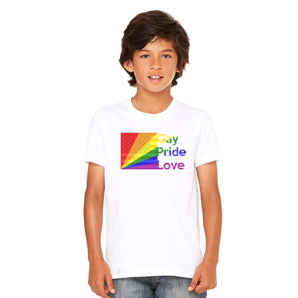 Zexpa Apparel™ American - Rainbow Flag  Gay Pride Love Youth T-shirt Pride Tee - Zexpa Apparel Halloween Christmas Shirts