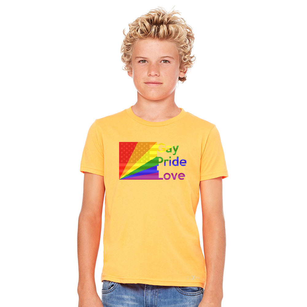 Zexpa Apparel™ American - Rainbow Flag  Gay Pride Love Youth T-shirt Pride Tee - Zexpa Apparel Halloween Christmas Shirts