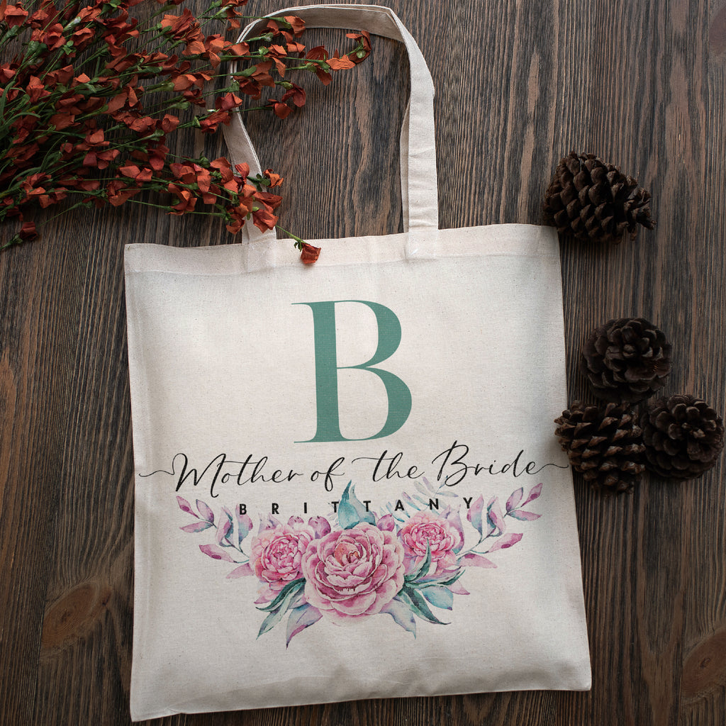 Personalized Tote Bag For Bridesmaids Wedding | Customized Bachelorette Party Bag | Baby Shower and Events Totes |Design #9