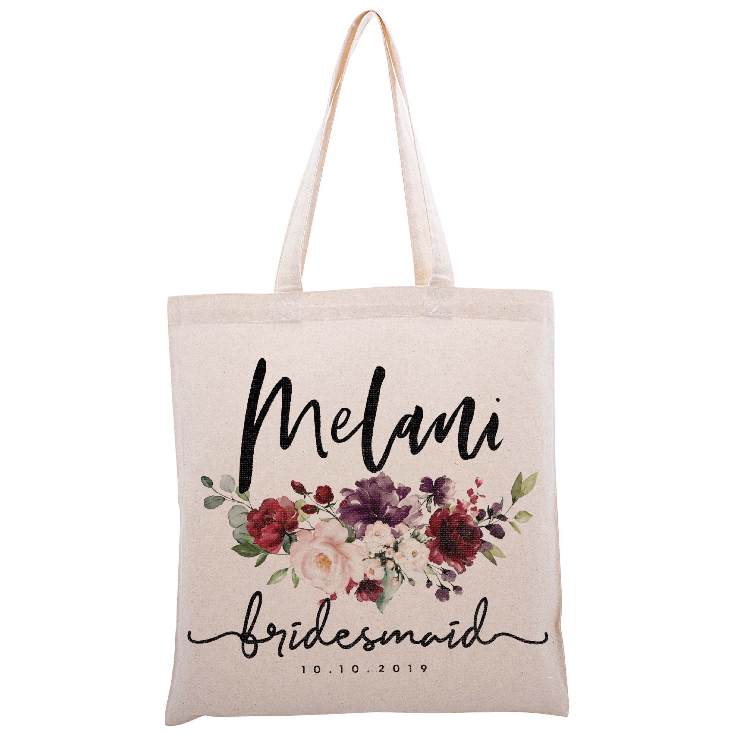 Personalized name Bridesmaid Tote Bag, Custom, Canvas, Bridesmaid Gift,  Bridal Party Tote bag, Bachelorette Party Favors Bags