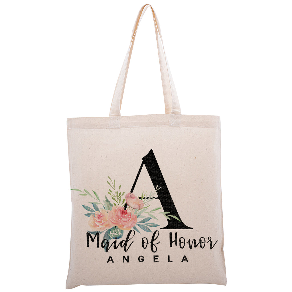 Personalized Tote Bag For Bridesmaids Wedding | Customized Bachelorette Party Bag | Baby Shower and Events Totes |Design #4