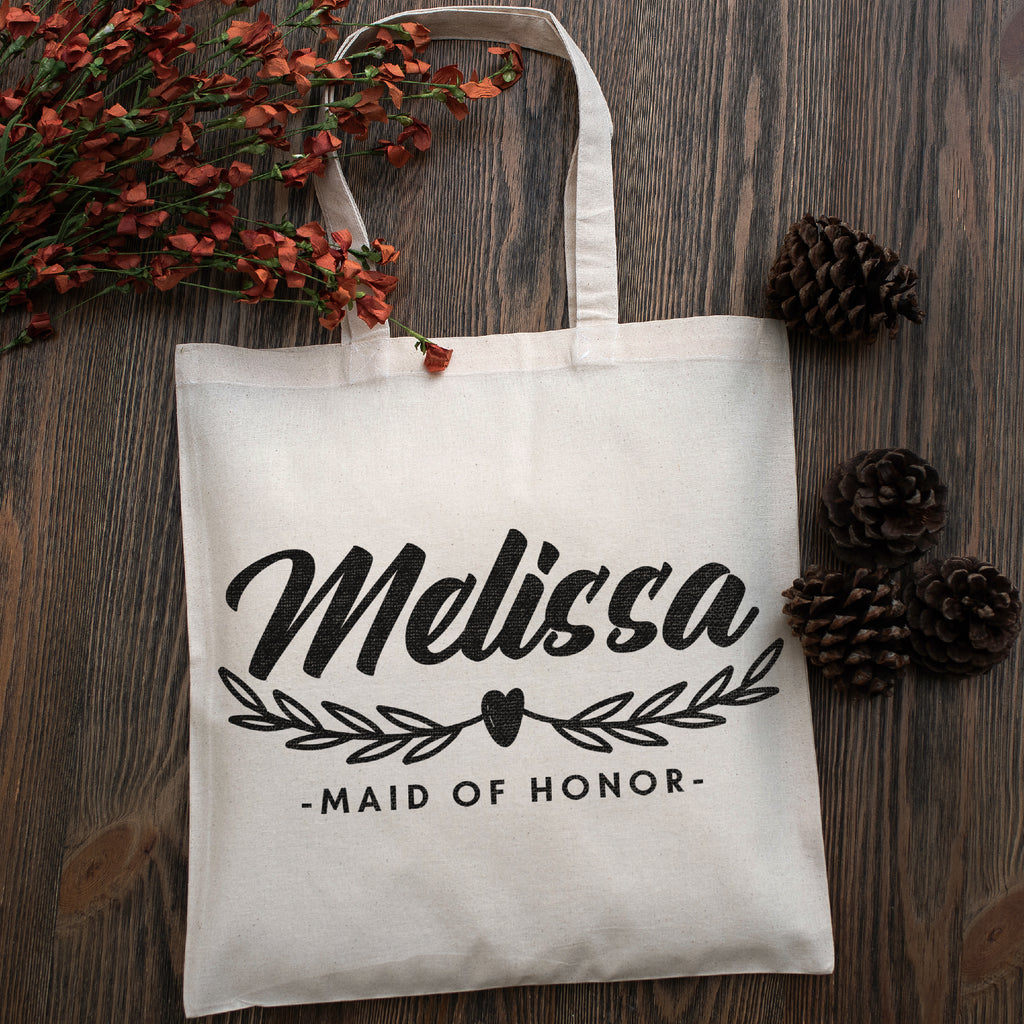 Personalized Tote Bag For Bridesmaids Wedding | Customized Bachelorette Party Bag | Baby Shower and Events Totes |Design #20