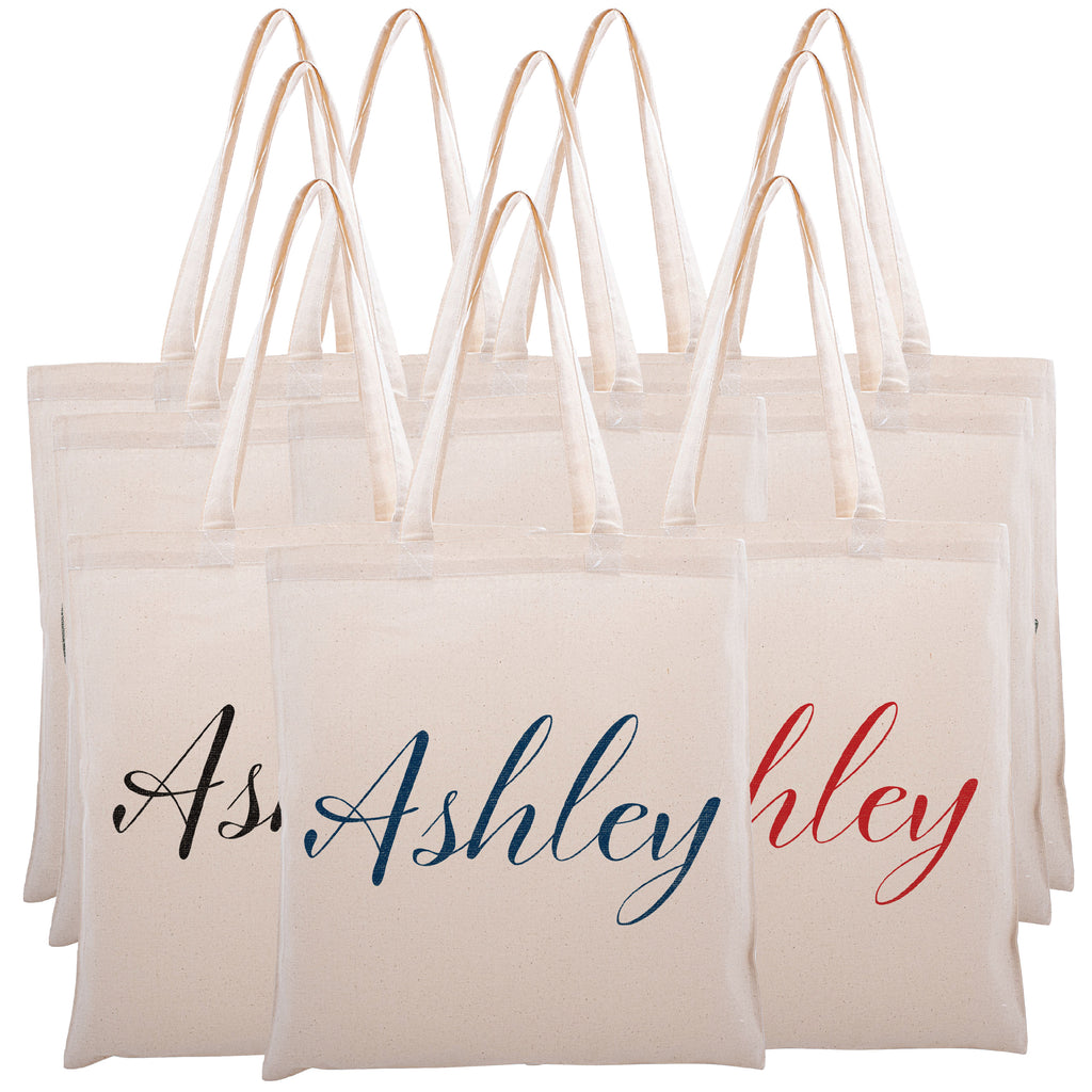 Personalized Tote Bag | Customize Name Travel Bachelorette Party and Gift Bag | Totes for Events and Christmas Gift Bag