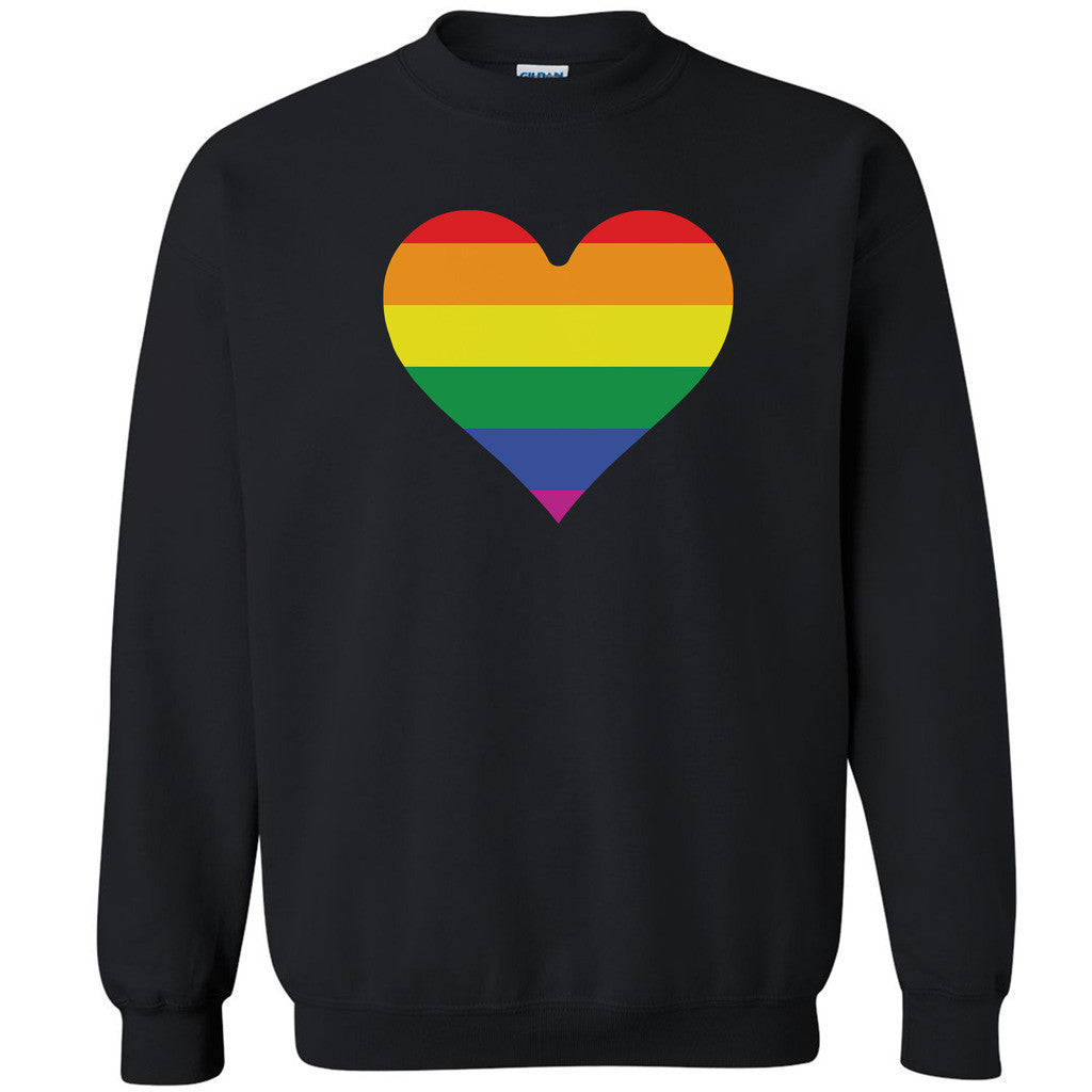 Rainbow Heart Unisex Crewneck Gay Pride LGBT June 25 Proud Honor Sweatshirt - Zexpa Apparel