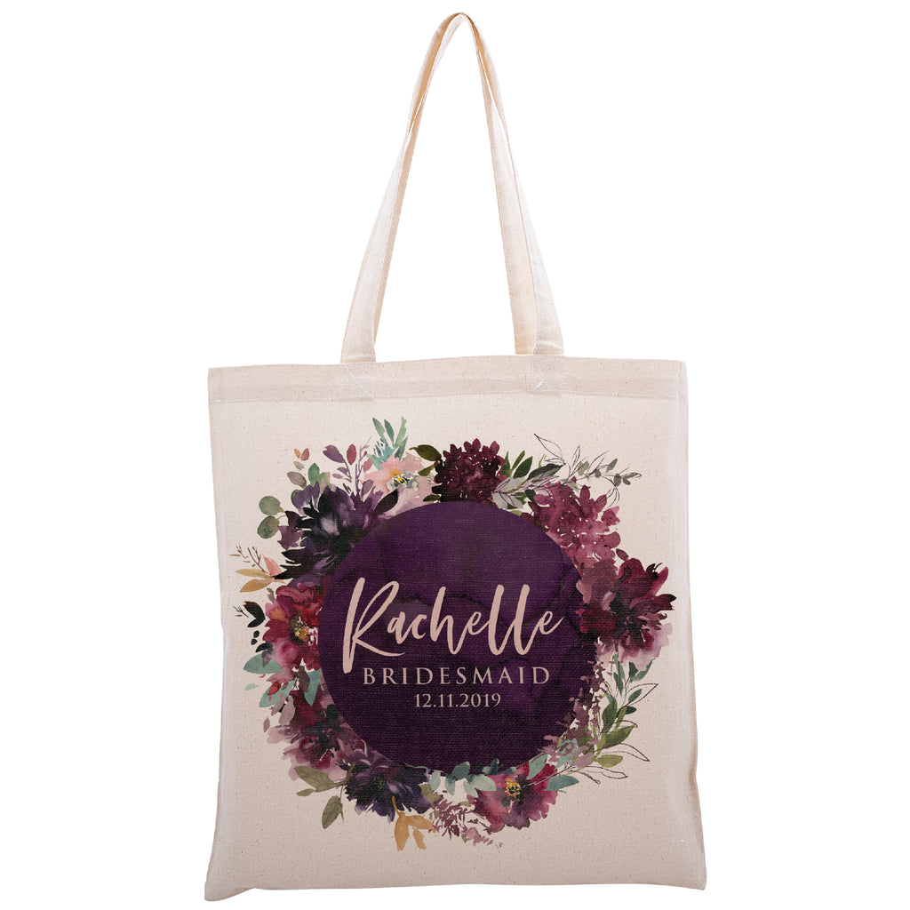 Personalized Tote Bag For Bridesmaids Wedding | Customized Bachelorette Party Bag | Baby Shower and Events Totes |Design #7