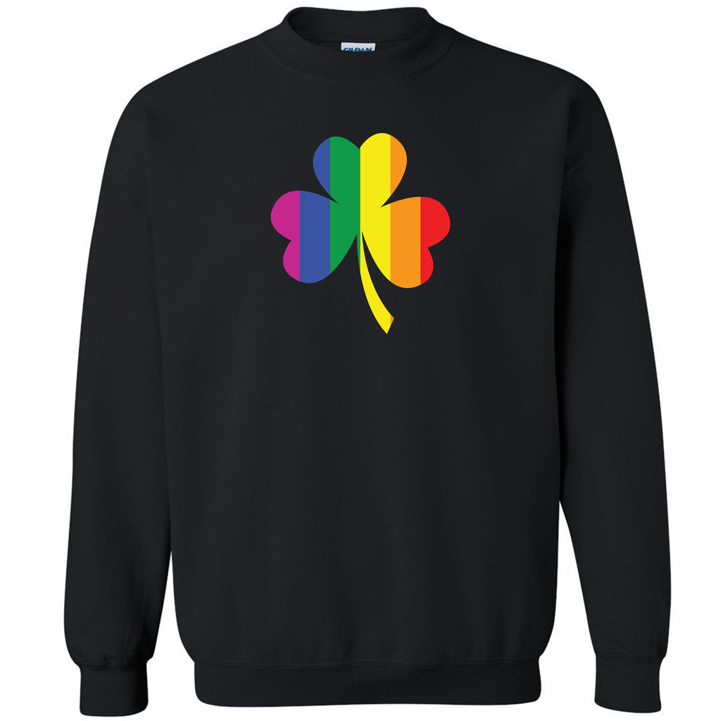 Shamrock Rainbow Unisex Crewneck Gay Pride LGBT June 25 Proud Sweatshirt - Zexpa Apparel