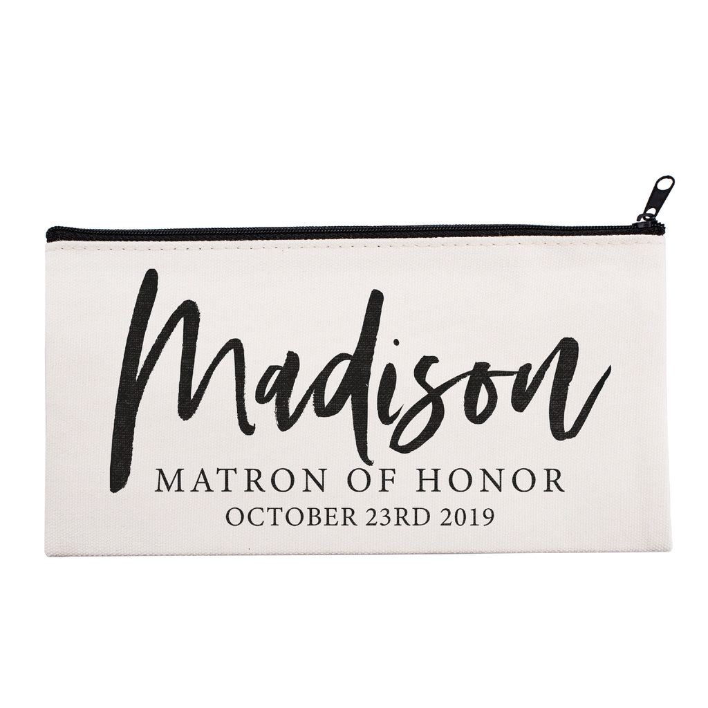 Personalized Makeup Bag Bridesmaid | Wedding Customized Pouch | Bachelorette Party Cosmetic Case |Toiletries Hndy Organizer with Zipper|Events Parties Baby Shower Anniversary Christmas Gift|Desging #14