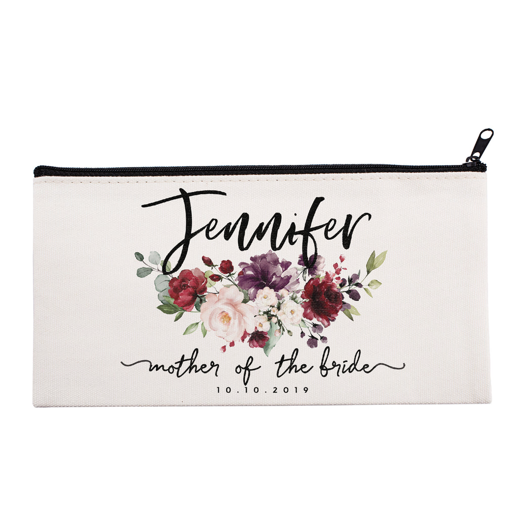 Personalized Makeup Bag Bridesmaid | Wedding Customized Pouch | Bachelorette Party Cosmetic Case |Toiletries Hndy Organizer with Zipper|Events Parties Baby Shower Anniversary Christmas Gift|Desging #6